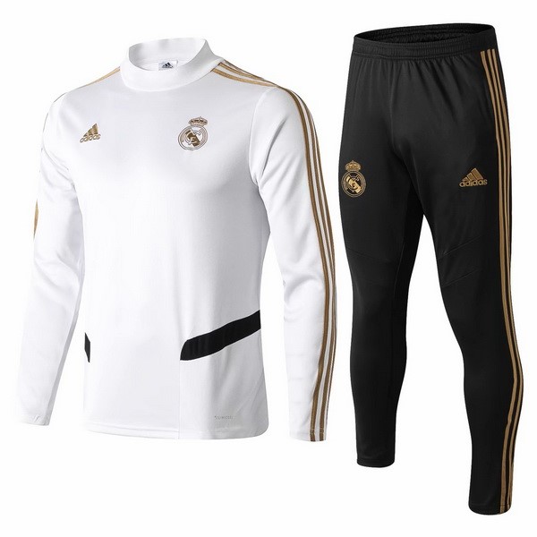 Chandal Niños Real Madrid 2019/20 Blanco Negro Amarillo